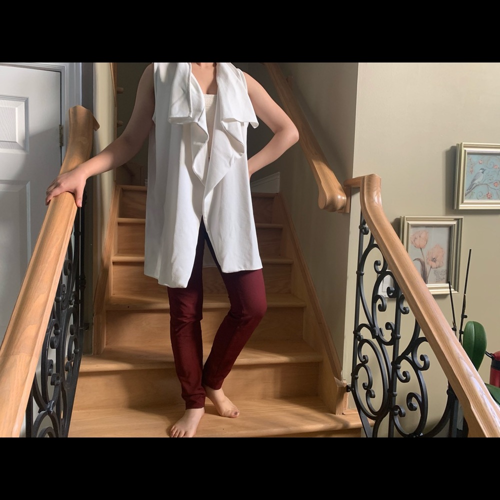 White Cardigan Sleeveless